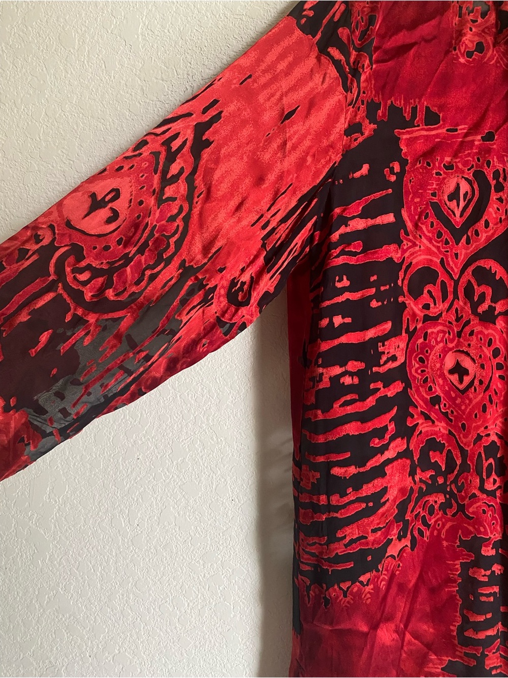 Vintage Y2K Burnout Vampy Sultry Silk Blend Grunge Edgy Blouse - Picture 3 of 10